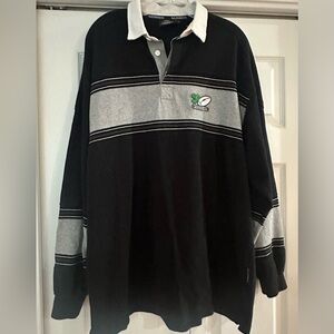Guinness Black and Gray Rugby Shirt